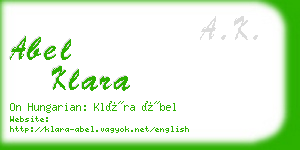 abel klara business card